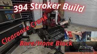 351w 394 Stroker build  Bore Hone Block Clearance [upl. by Yannodrahc]