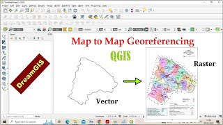 GeoreferencingMap to Map Georeferencing in QGIS [upl. by Richers]