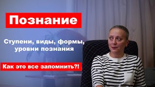 Познание Ступени виды формы уровни познания Как это все запомнить [upl. by Atinihc]