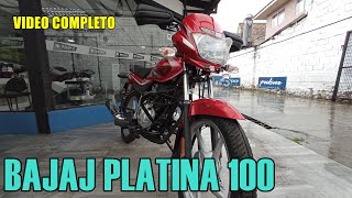 BAJAJ PLATINA 100 2021  REVIEW  FICHA TÉCNICA  VELOCIDAD MÁXIMA  PRECIO [upl. by Maiga979]