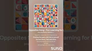 The Opposites Song Fun Learning for Kids [upl. by Enetsuj]