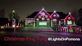 2024 Christmas Ping Pong  Lights on Pomona Christmas Light Show [upl. by Eart]