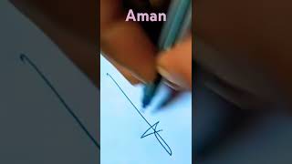 Aman name ke signature signature trending youtubeshorts [upl. by Anauqat646]