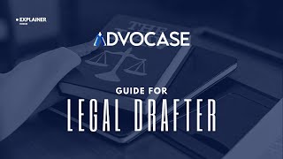 Efficient Legal Drafting with ADVOCASEs Legal Drafter  StepbyStep Guide [upl. by Ecyak106]