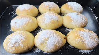 Amazingly light and fluffy  super easy to make  Raisin Soft Milk Buns [upl. by Sitto]