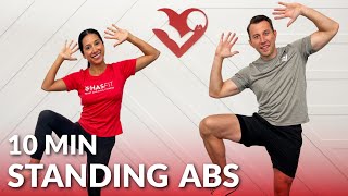 10 Minute Standing Abs Workout with Dumbbells for Women amp Men  Standing Up Ab Exercise with Weights [upl. by Calvo]