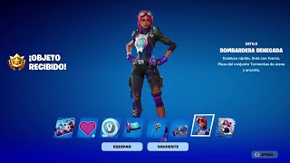 Todas las recompensas de La Bombardera Renegada  Página 11 en Fortnite [upl. by Nauaj]