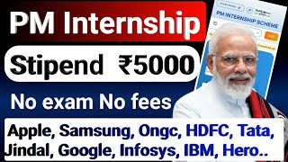 PM Internship Scheme 20242024 Internships offered by Central government [upl. by Nitsej]