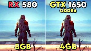 RX 580 vs GTX 1650 GDDR6  Test in 12 Games [upl. by Ahsiemal]