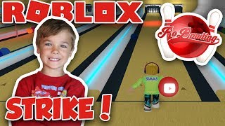 PLAYING BOWLING in ROBLOX  MY FIRST STRIKE EVER RoBOWLING [upl. by Darice]