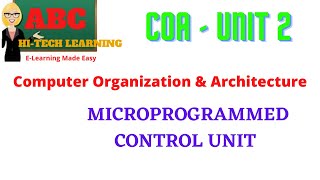 MICROPROGRAMMED CONTROL UNIT  1 [upl. by Mitchiner530]