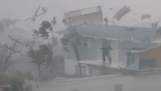 Hurricane Milton Scariest Tornado Moments Ever Caught On Camera  Fort Myers Florida USA [upl. by Gnuh]