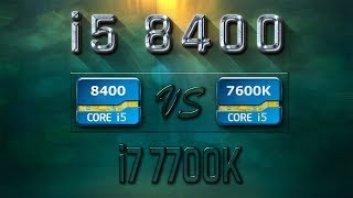 i5 8400 vs i7 7700K Benchmarks  Gaming Tests Review amp Comparison [upl. by Yadsendew]