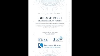 DuPage ROSC Council Presentation Series Eating Disorders [upl. by Drummond]