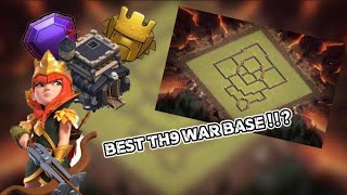 TH9 BEST WAR BASE ANTI 3 STAR ANTI DRAGON SPAM  TH9 BEST BASES FOR WAR BASE ALWAYS 2 STARS  coc [upl. by Azzil]