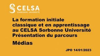 JPO CELSA 2023  Conférence Médias [upl. by Akema701]