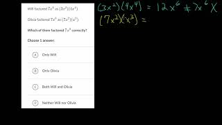 Factor Monomials Practice [upl. by Barmen563]