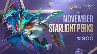 November StarLight Perks  Martis quotDarkwater Terrorquot  Mobile Legends Bang Bang [upl. by Luanne792]