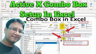 🔥How To Setup Active X Combo Box In Excel  🤔Active X Drop Down List Setup  🤗 Excel Activex Combo [upl. by Josephine]