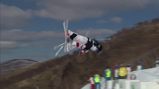 Podium for Brad Wilson in Moguls World Cup Finale  Thaiwoo 2017 [upl. by Llerot]