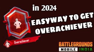 EASYWAY TO GET OVERACHIEVER TITLE IN BGMI 2024 ✔️ bgmi pubgbattlegroundsmobileindiagameplay game [upl. by Engleman]