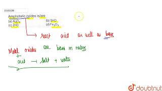 Amphoteric oxides isare [upl. by Thomey]