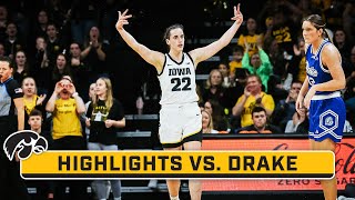 Drake at Iowa  Highlights  Big Ten Womens Basketball  Nov 19 2023 [upl. by Nerrad899]