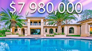 Inside A 7980000 Modern Mega Mansion With A TROPICAL Resort Backyard  Mega Mansion Tour [upl. by Ottilie]