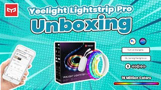 អំពូលភ្លេីងឆ្លាតវៃ Yeelight Lightstrip Pro  Full Unboxing [upl. by Ecnarretal764]