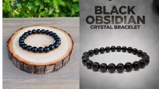 Black obsidian Bracelet NUSKHE BY PARAS product review in Hindi  Power Of Natural Stones [upl. by Calen]