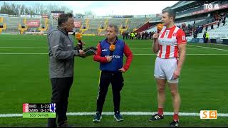 BILLY COOPER SPEAKS AFTER SARSFIELDS V IMOKILLYEAST RIDING OF COUNTY CORK 2024 CORK PSHC FINAL [upl. by Arola]