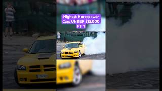 Highest Horsepower Sedans UNDER 15000 car horsepower dodge genesis jaguar automobile review [upl. by Aicak432]