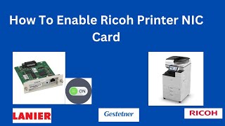 How Enable Ricoh Printer Network interface Card and File Transfer Option [upl. by Ellehsat]