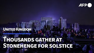 Thousands gather at Stonehenge to celebrate summer solstice  AFP [upl. by Mcfadden]