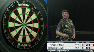 PLAYING WITH TWO DARTS 😂 Incredible effort from Callan Rydz  Players Championship 23 [upl. by Tony276]