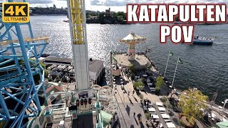 Katapulten POV 4K 60FPS Grona Lund SampS Drop Tower  NonCopyright [upl. by Lotsirk904]