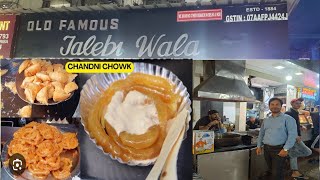 Old Famous Jalebi Rabdi l Chandni chowk Delhi l Travel India Official [upl. by Bihas238]