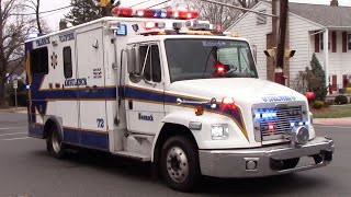 Teaneck Volunteer Ambulance Corps Ambulance 72 Responding 121218 [upl. by Oikim68]