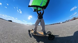 Windcarver wing boarding in 20 knots of wind [upl. by Tyre]