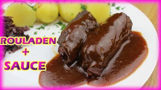 Omas Rouladen 🥩 selber machen ohne Wein mit Rotkohl Braten Sauce Kochideen Rezept Hausmannskost [upl. by Reld]