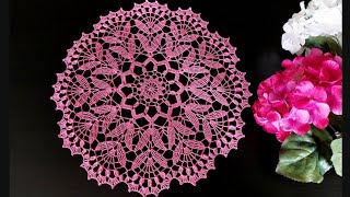 Crochet Doily Step by Step Instructions doily tablemat crochetworldcreations [upl. by Nabi304]