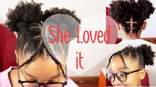 Natural Hairstyles For Girls  Rubber Band Protective Hairstyle  Requested [upl. by Cull773]