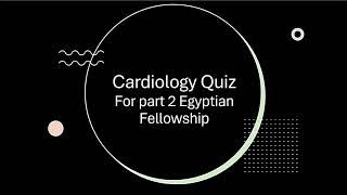 Cardiology Quiz part 1 [upl. by Etnoled]