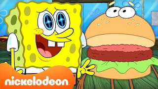 Bob Esponja  Os Hambúrgueres de Siri Mis MALUCOS do Bob Esponja 🍔🤯  60 Minutos  Nickelodeon [upl. by Janette]