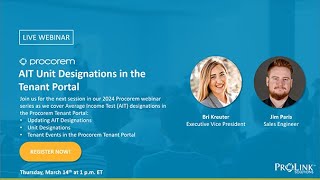 Procorem Training Webinar 2024  Average Income Test AIT Unit Designations in the Tenant Portal [upl. by Davidde]