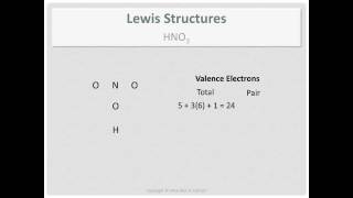 Lewis Structures HNO3 [upl. by Laeahcim]