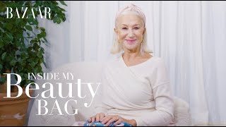 Helen Mirren Inside my beauty bag  Bazaar UK [upl. by Bernette641]