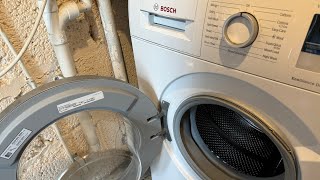 FIX broken door Hinge on BOSCH Washing Machine Lose door or replace hinge  Washing Machine [upl. by Curry]