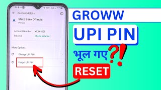 Groww Me UPI Pin Kaise Change Kare Groww UPI Setup [upl. by Trebliw]