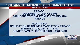 Noon Notebook 19th annual Miracles Christmas Parade [upl. by Tavish]